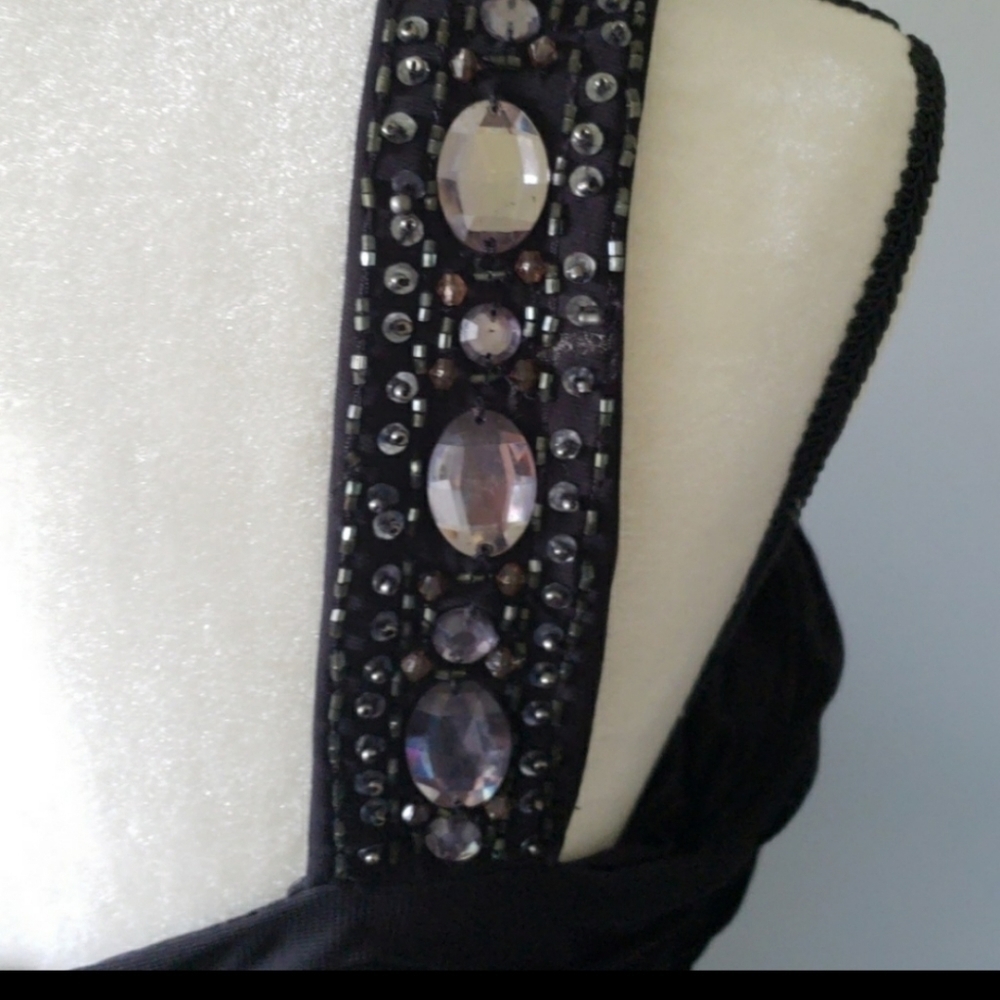 Collection by Dress Barn black beaded and ruched dress - Picture 3 of 8